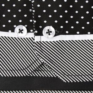 Men's Formal Shirt Men Regular Fit Shirt Designer Great Quality Black Polka Dot Uk10033