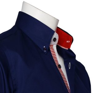 Men's Formal Shirt Men Italian Shirt Designer Regular Fit Great Quality Navy 10005