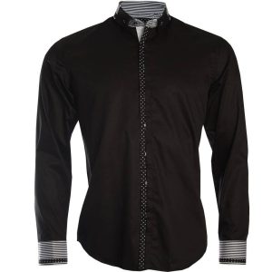 Men's Formal Shirt Men Italian Shirt Designer Great Quality Regular Fit Black 10004