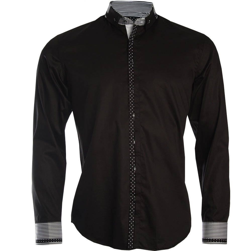 Men's Formal Shirt Men Italian Shirt Designer Great Quality Regular Fit Black 10004
