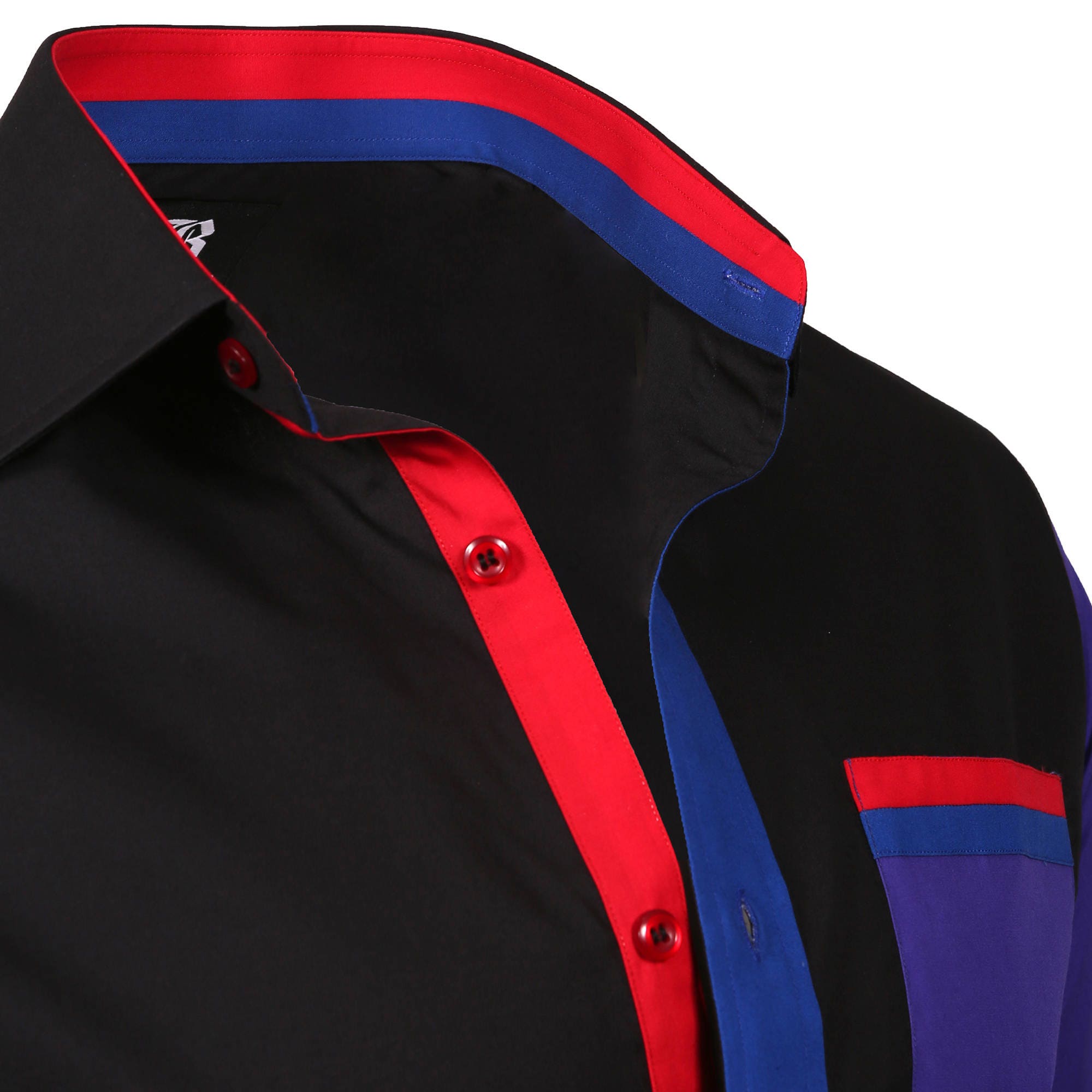 Men's Formal Shirt Men Italian Shirt Designer Great Quality Regular Fit Short Sleeve Black 10158