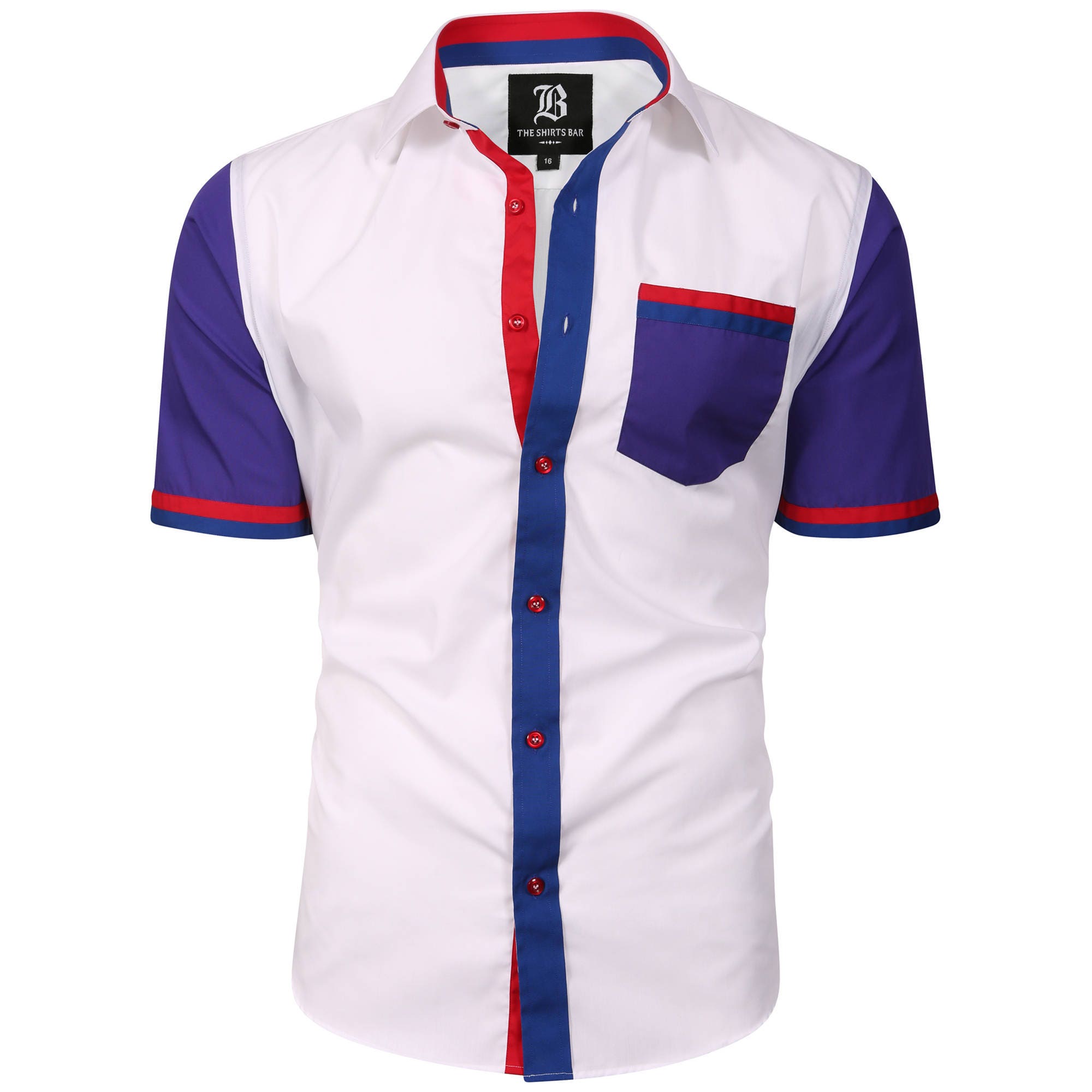 Men's Formal Shirt Men Italian Shirt Designer Great Quality Regular Fit Short Sleeve White 10157