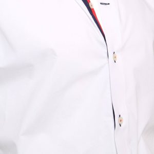 Men's Triple Collar Formal Shirt Men Italian Shirt Designer Great Quality Regular Fit White 10173