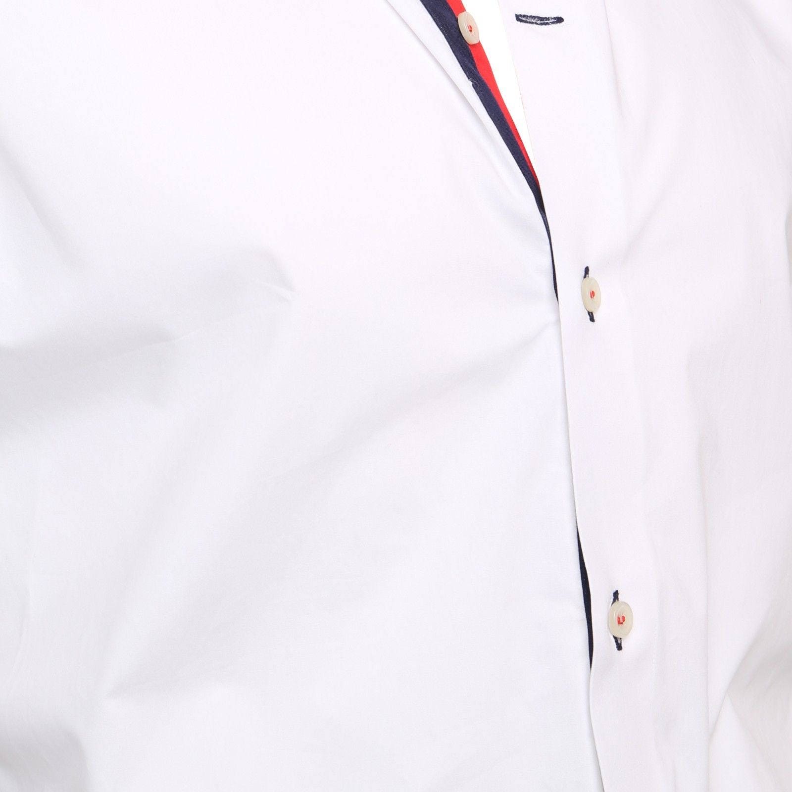 Men's Triple Collar Formal Shirt Men Italian Shirt Designer Great Quality Regular Fit White 10173