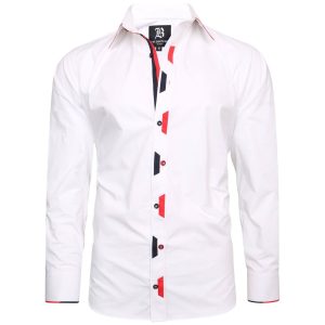 Men's Formal Shirt Men Italian Shirt Designer Great Quality Regular Fit White 10176