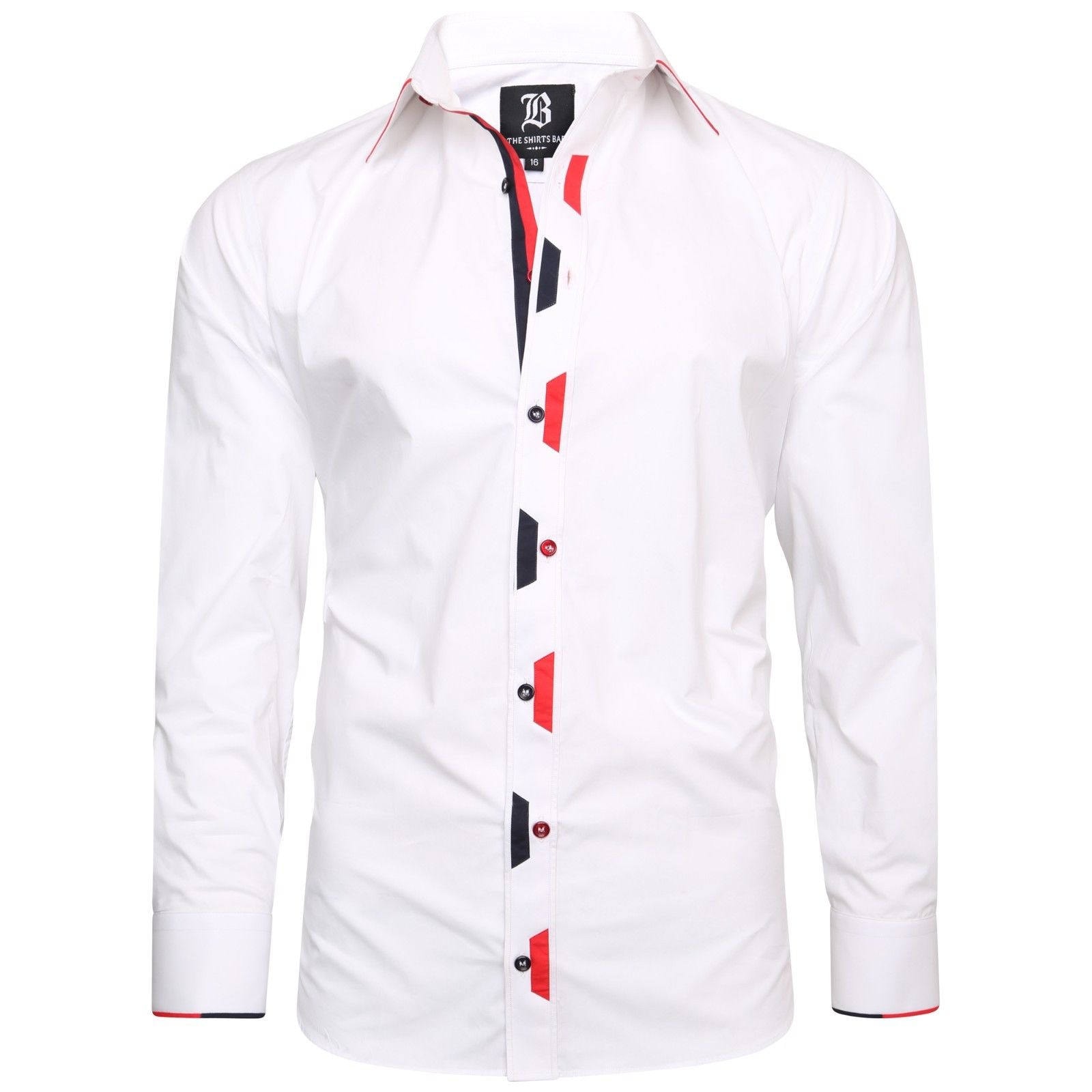 Men's Formal Shirt Men Italian Shirt Designer Great Quality Regular Fit White 10176