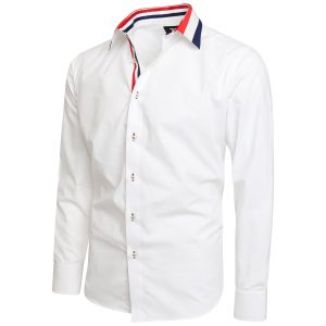 Men's Formal Shirt Men Italian Shirt Designer Great Quality Regular Fit White 10179