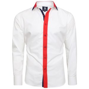 Men's Formal Shirt Men Italian Shirt Designer Great Quality Regular Fit White 10180