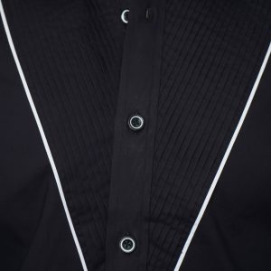 Men's Tuxedo Formal Shirt Men Italian Shirt Designer Great Quality Regular Fit Black 10184