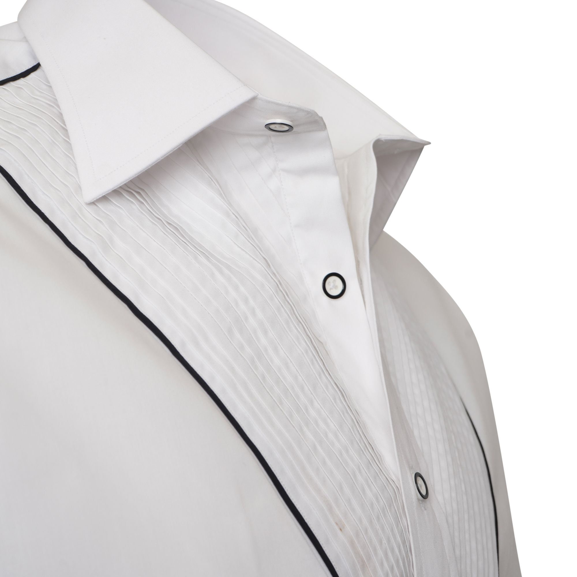 Men's Tuxedo Formal Shirt Men Italian Shirt Designer Great Quality Regular Fit White 10185