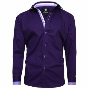 Men's Triple Collar Formal Shirt Men Italian Shirt Designer Great Quality Slim Fit