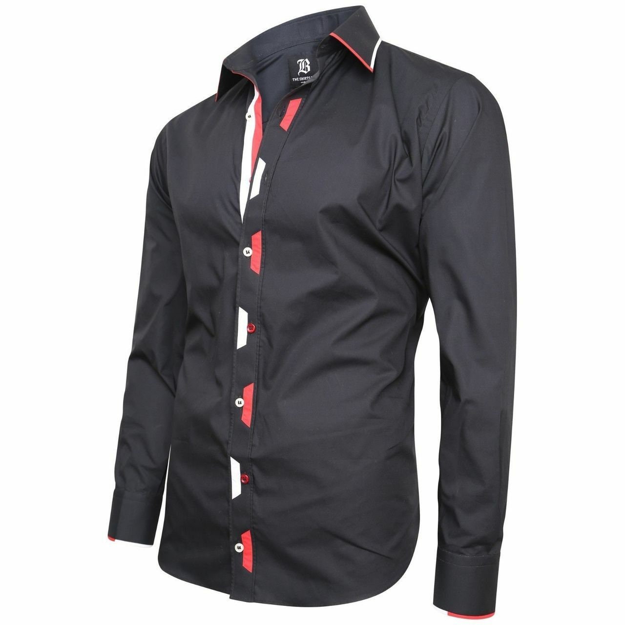 Men's Formal Shirt Men Italian Shirt Designer Great Quality Regular Fit Black 10175