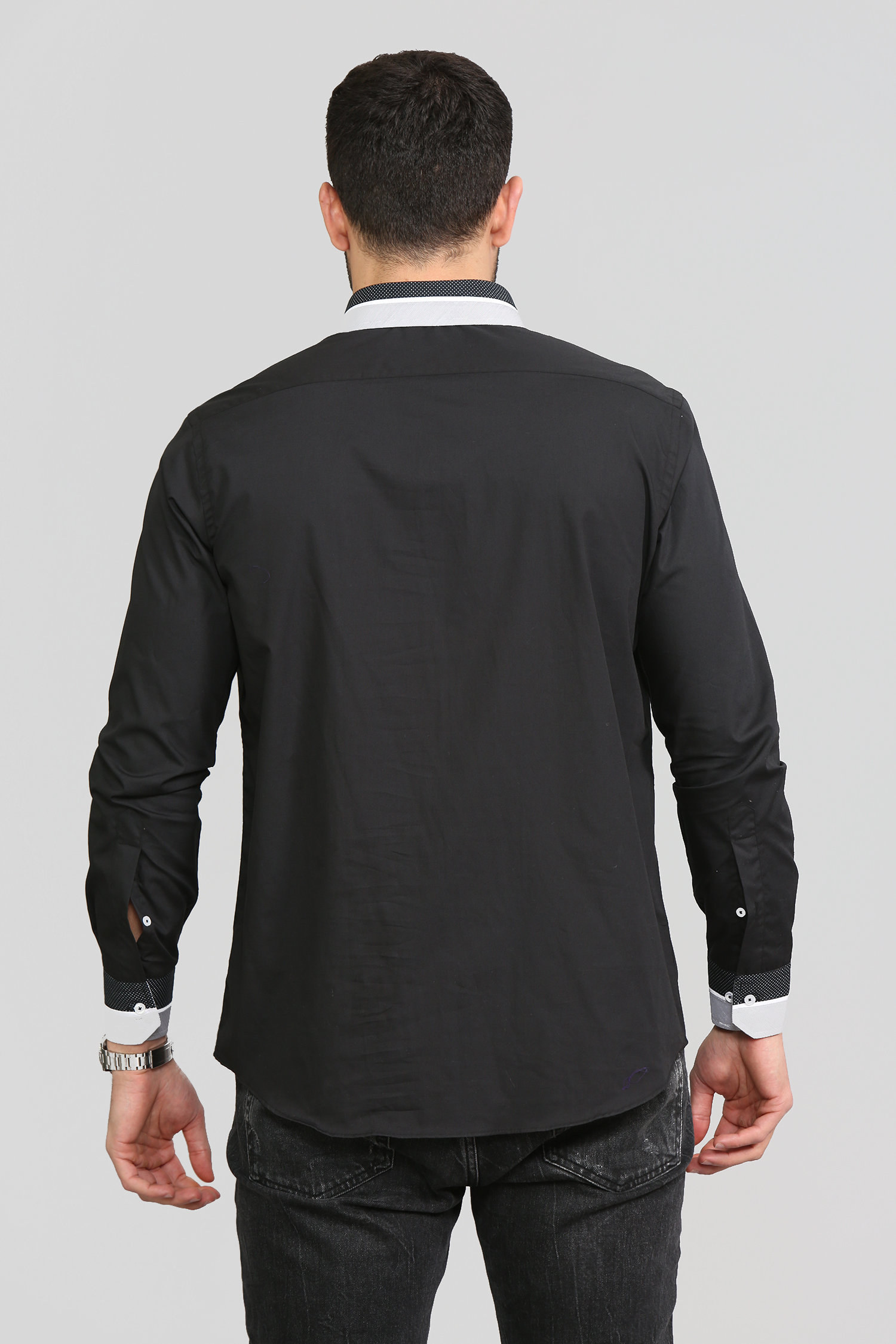 Men's Formal Shirt Men Regular Fit Shirt Designer Great Quality Black Polka Dot Uk10033