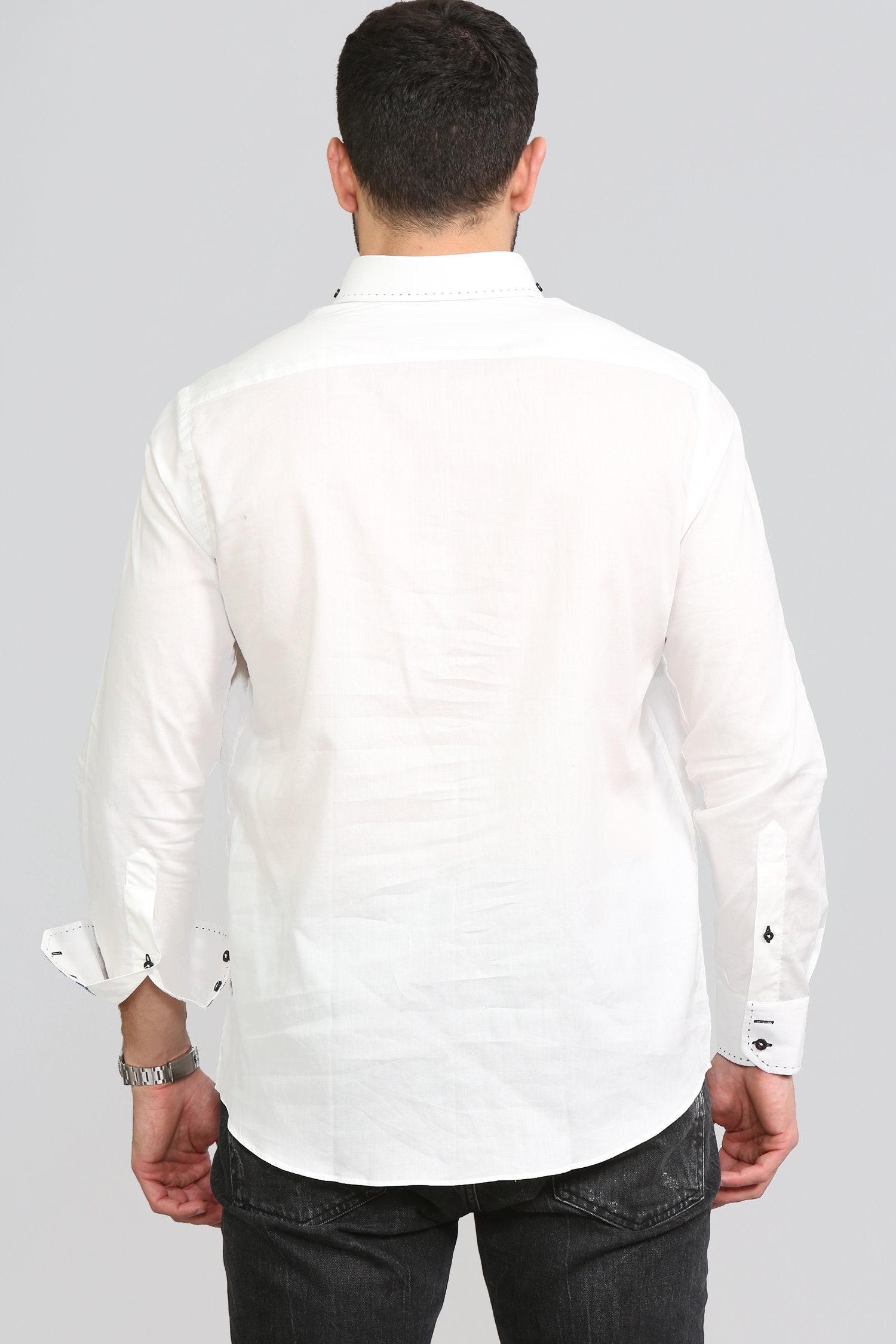 Men's Formal Shirt Men Italian Shirt Designer Great Quality Regular Fit White 10009