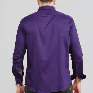 Men's Formal Shirt Men Italian Shirt Designer Great Quality Regular Fit Purple 10003a