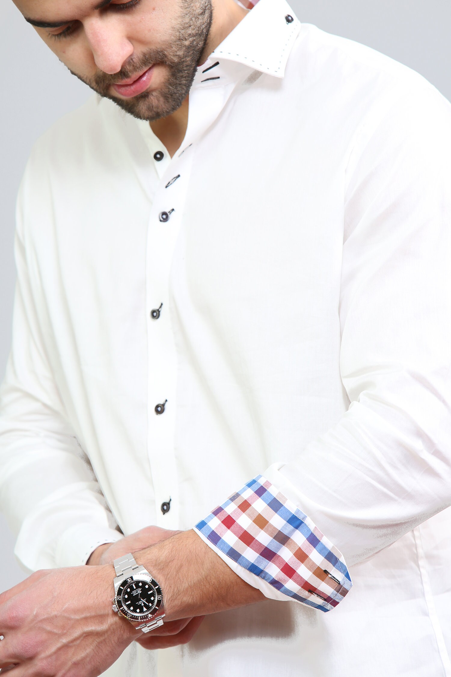 Men's Formal Shirt Men Italian Shirt Designer Great Quality Slim Fit White 10009