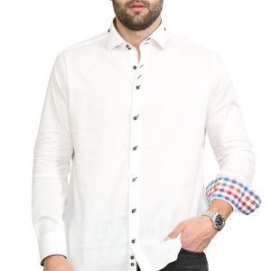 Men's Formal Shirt Men Italian Shirt Designer Great Quality Regular Fit White 10009