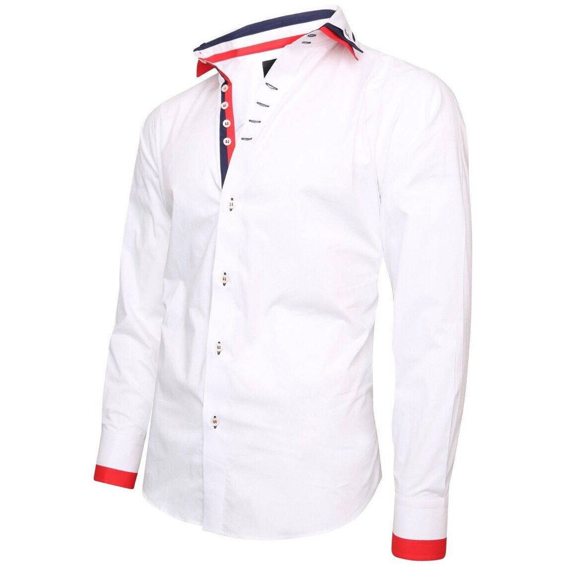 Men's Triple Collar Formal Shirt Men Italian Shirt Designer Great Quality Regular Fit