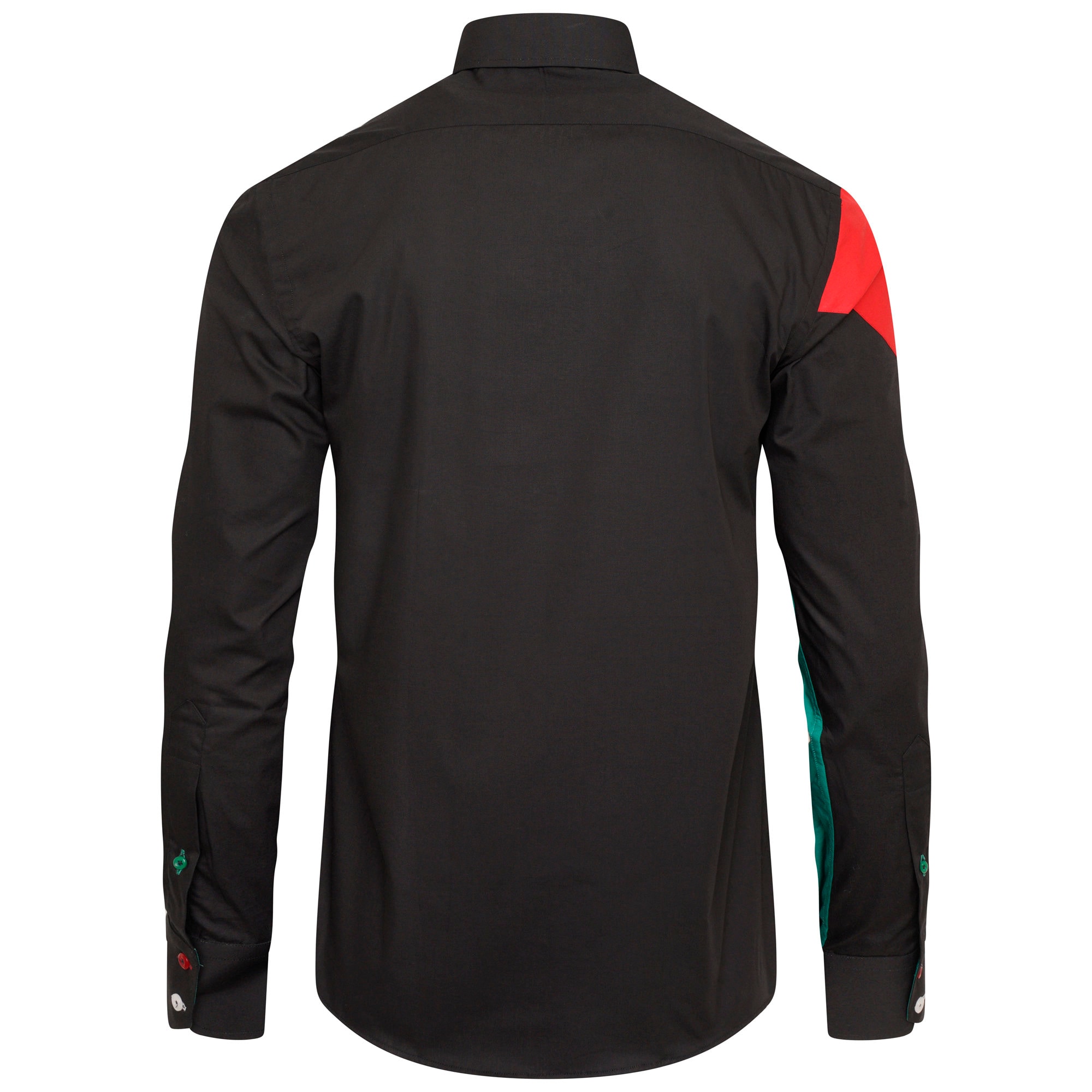Men's Palestine Flag Formal Shirt Men Italian Shirt Designer Great Quality Slim Fit Black