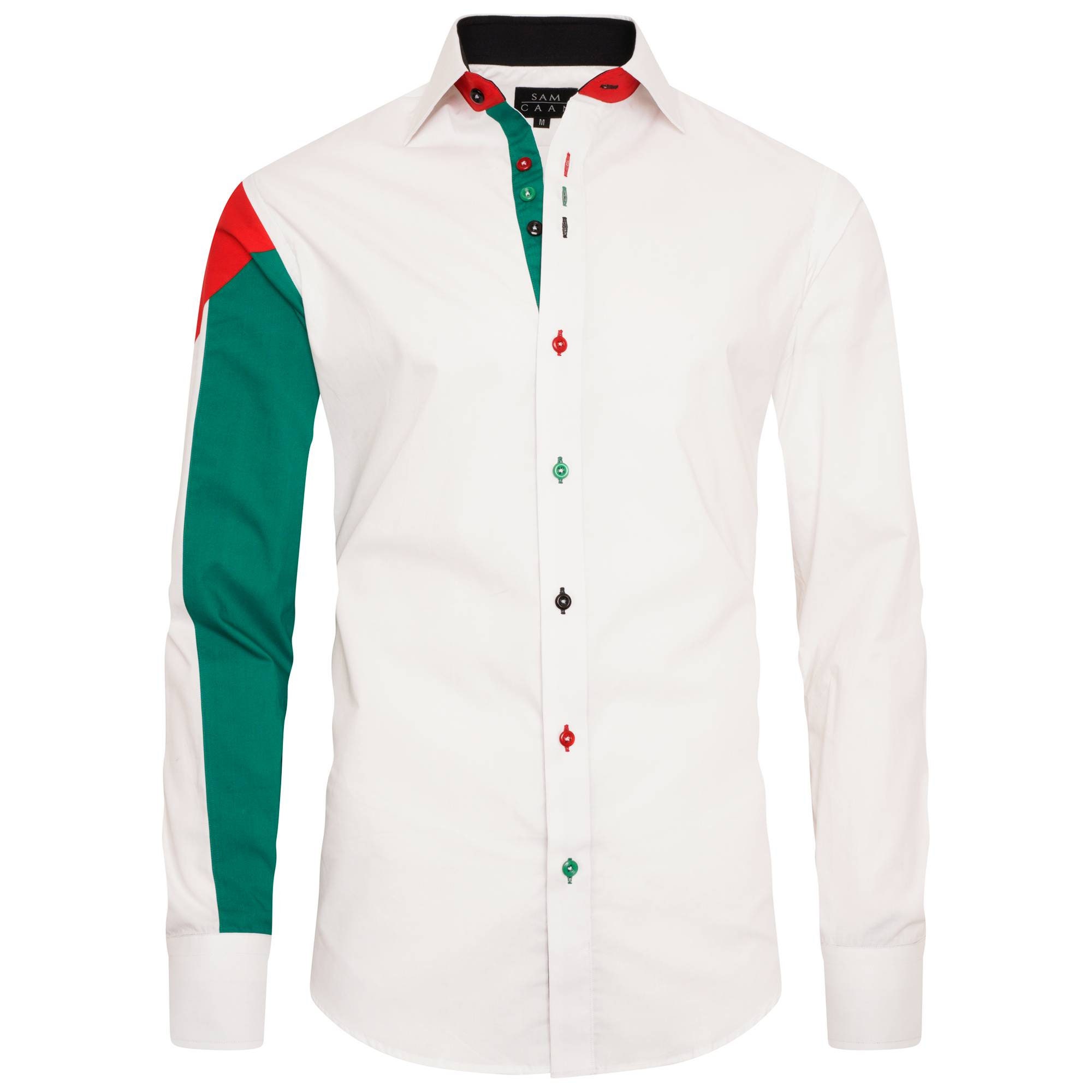 Men's Palestine Flag Formal Shirt Men Italian Shirt Designer Great Quality Regular Fit White