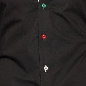 Men's Palestine Flag Formal Shirt Men Italian Shirt Designer Great Quality Regular Fit Black