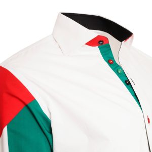 Men's Palestine Flag Formal Shirt Men Italian Shirt Designer Great Quality Regular Fit White