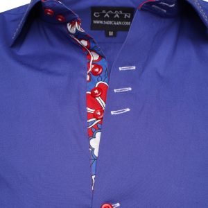 Men's Formal Shirt Men Italian Shirt Designer Great Quality Slim Fit Blue