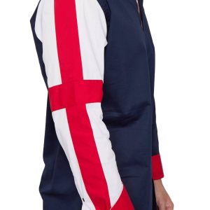Men's Union Jack Formal Shirt Men Italian Shirt Designer Great Quality Regular Fit Navy Sc302