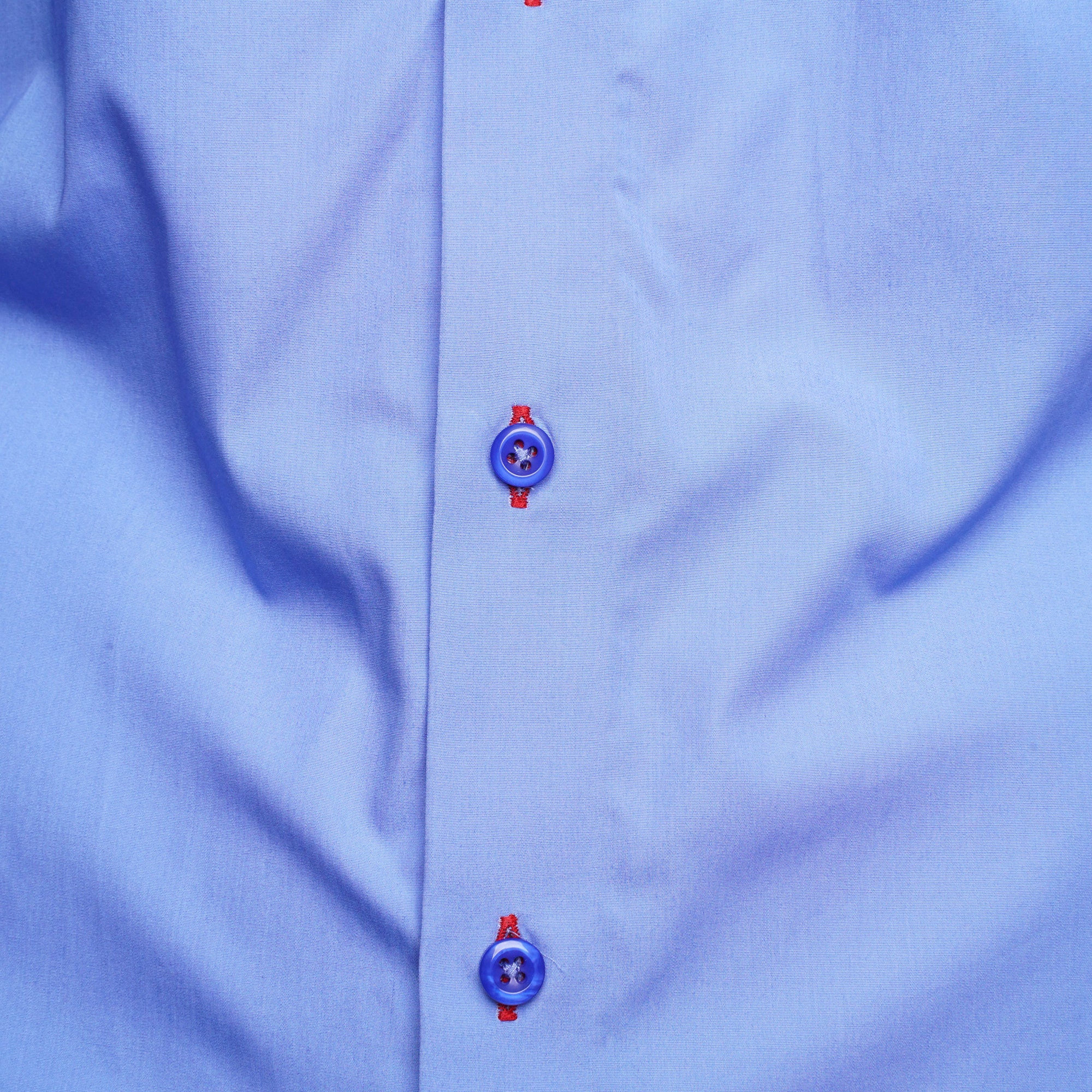 Men's Formal Shirt Men Italian Triple Collar Shirt Designer Great Quality Slim Fit Blue Sc303