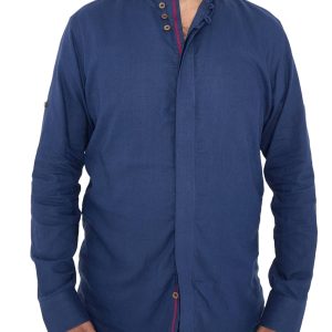 Men's Linen Blend Shirt Designer Great Quality Slim Fit White Brown