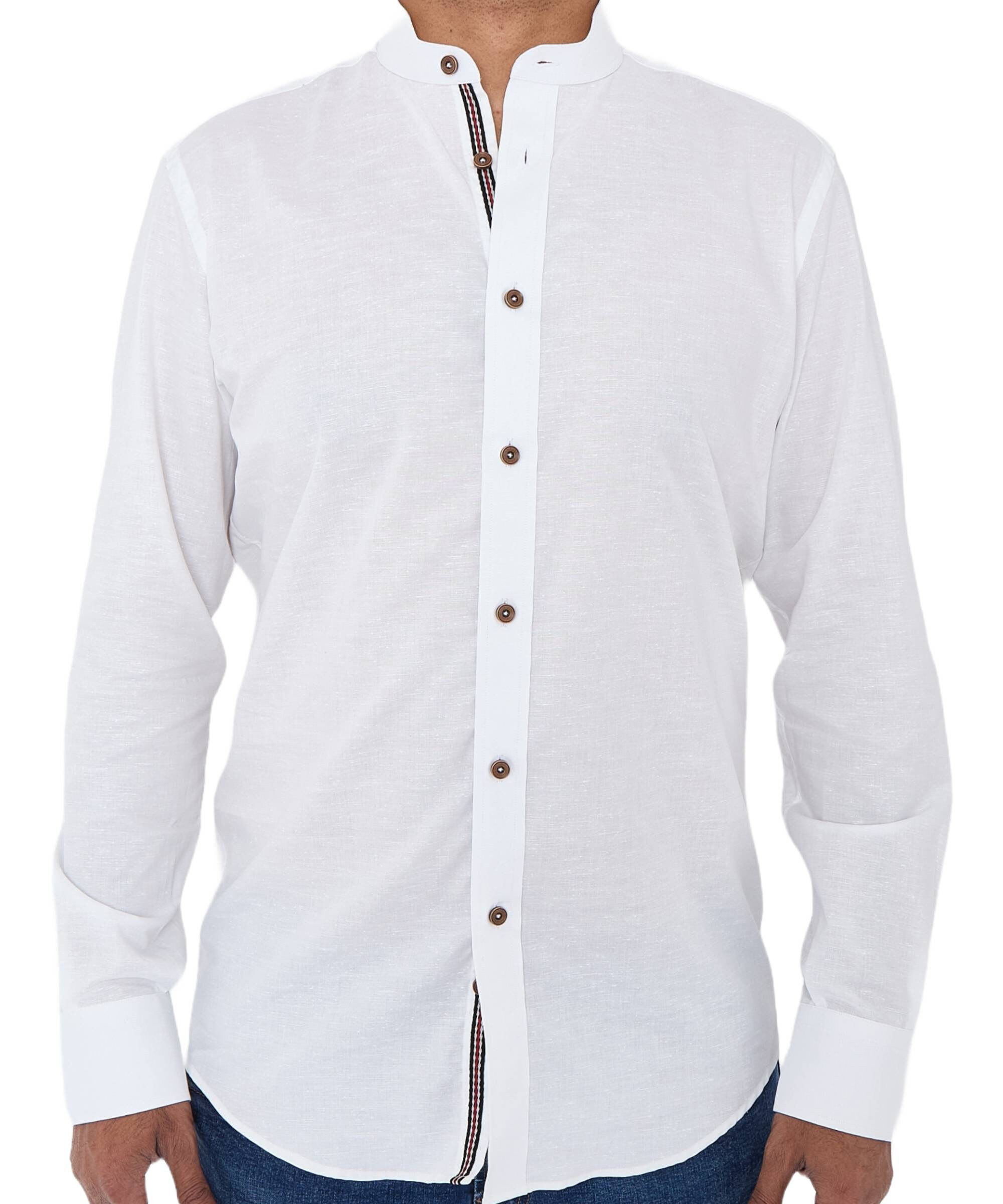 Men's Linen Blend Shirt Designer Great Quality Slim Fit Blue White