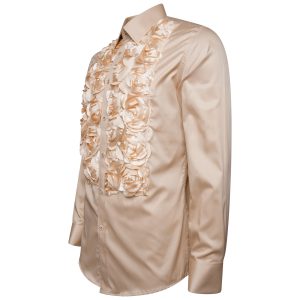 Men's Formal Shirt Men Designer Great Quality Regular Fit Party Wedding Night Ceremony Mocha