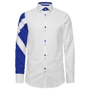 Men's Scottish Flag Formal Shirt Men Saltire St Andrew's Cross Italian Shirt Designer Great Quality Slim Fit White