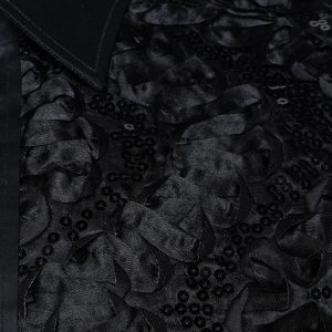 Men's Formal Shirt Men Designer Great Quality Slim Fit Sequin Party Wedding Night Ceremony Black