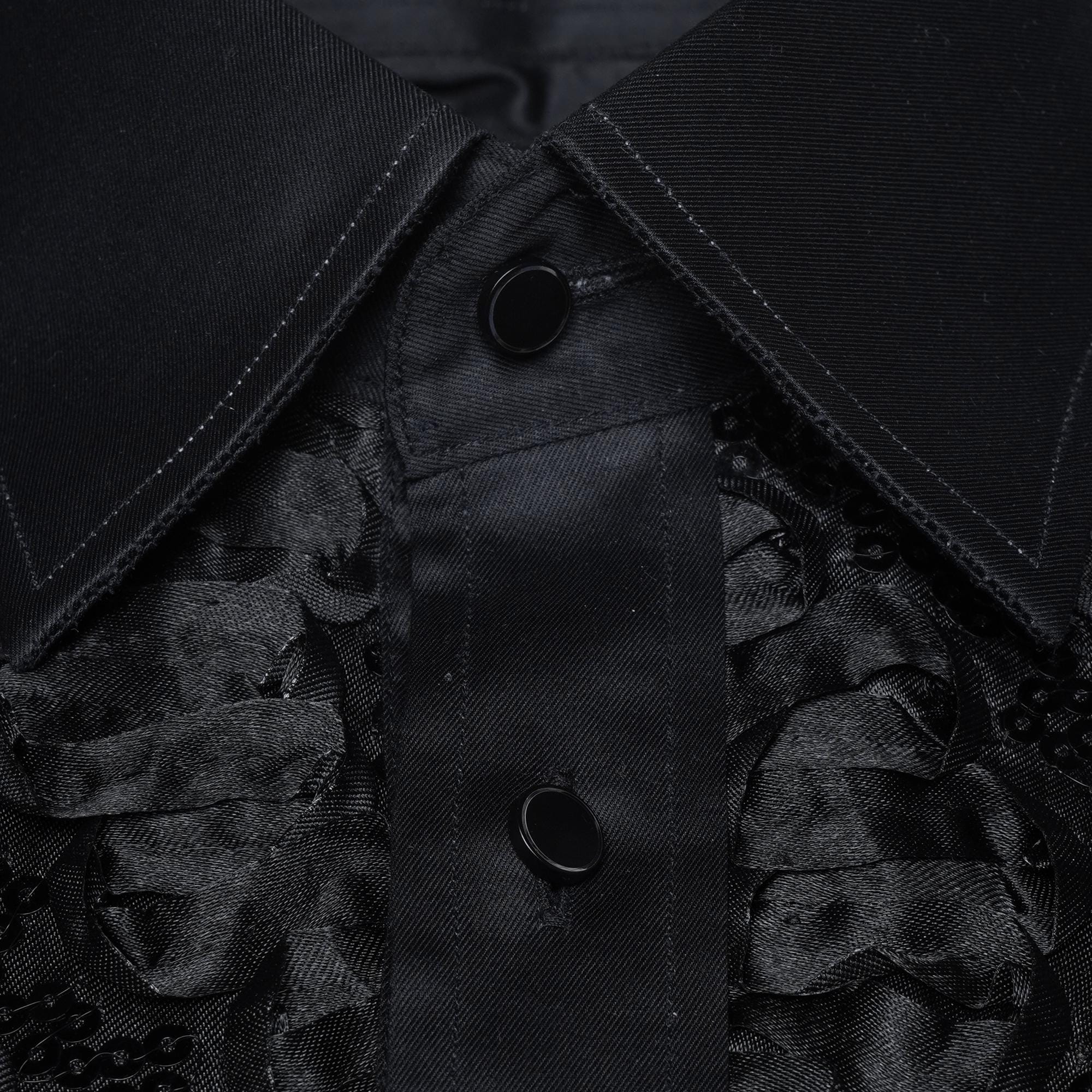 Men's Formal Shirt Men Designer Great Quality Regular Fit Sequin Party Wedding Night Ceremony Black