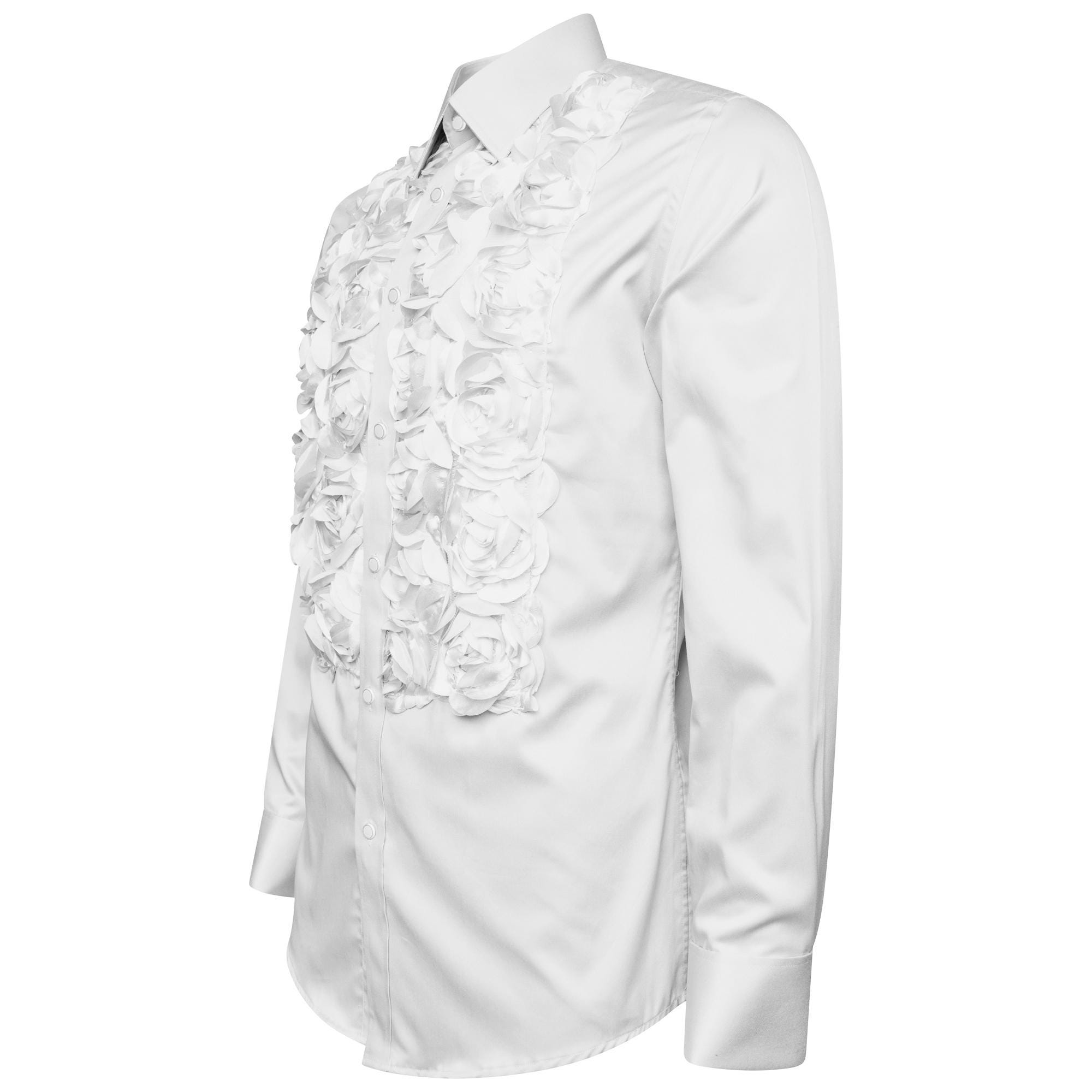 Men's Formal Shirt Men Designer Great Quality Slim Fit Party Wedding Night Ceremony White