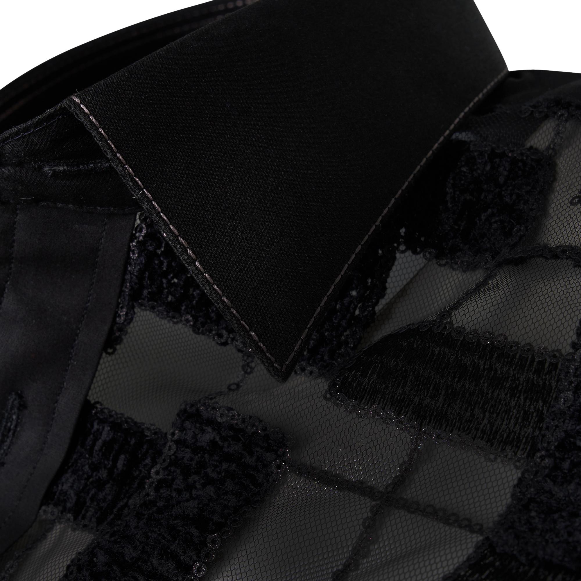 Men's Black Formal Shirt Men Designer Great Quality Slim Fit Sheer Mesh Party Wedding Night Ceremony