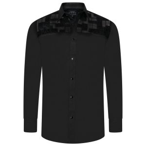 Men's Black Formal Shirt Men Designer Great Quality Slim Fit Sheer Mesh Party Wedding Night Ceremony