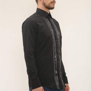Men's Formal Shirt Men Designer Great Quality Regular Fit Sequin Party Black Wedding Night Ceremony