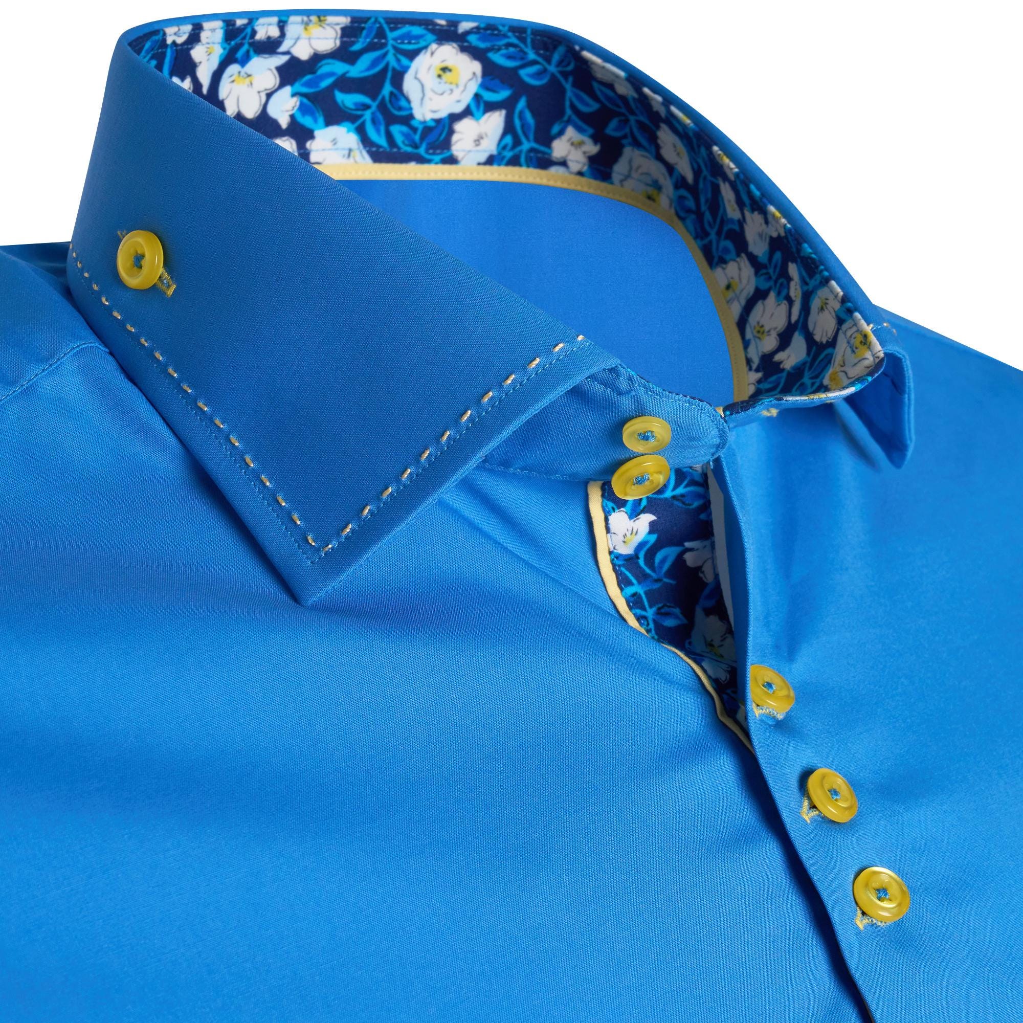 Men's Formal Shirt Men Italian Shirt Designer Great Quality Slim Fit Royal Blue