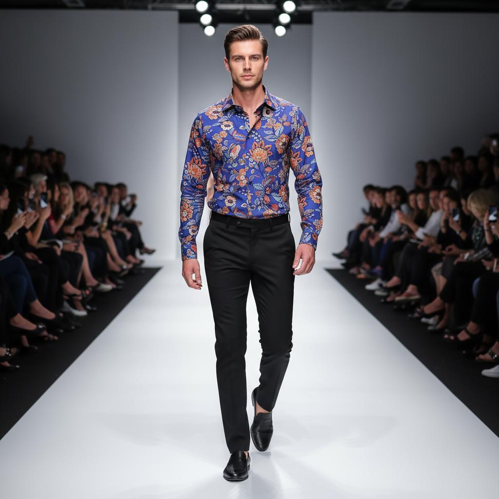 Men's Formal Shirt Men Italian Shirt Designer Great Quality Regular Fit Printed Paisley