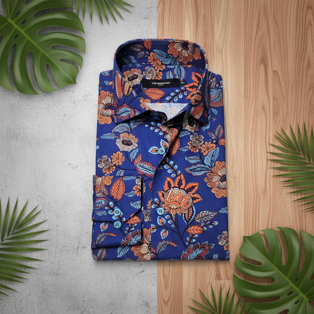 Men's Formal Shirt Men Italian Shirt Designer Great Quality Regular Fit Printed Paisley