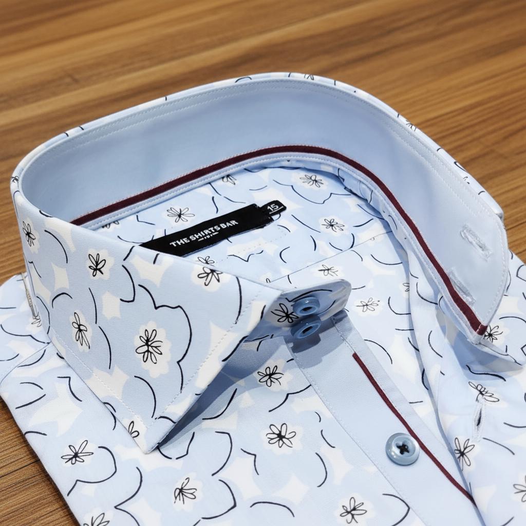 Men's Formal Shirt Men Italian Shirt Designer Great Quality Regular Fit Printed Floral