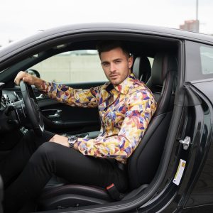 Men's Formal Shirt Men Italian Shirt Designer Great Quality Slim Fit Yellow