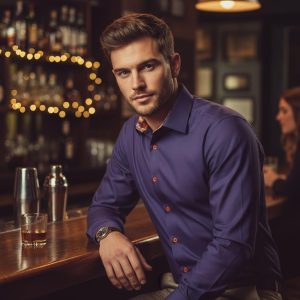 Men's Formal Shirt Men Italian Shirt Designer Great Quality Regular Fit Purple