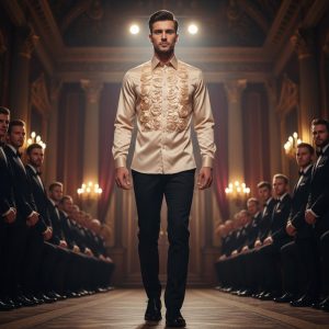 Men's Formal Shirt Men Designer Great Quality Regular Fit Party Wedding Night Ceremony Mocha