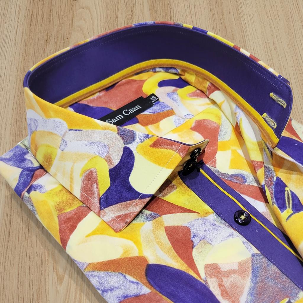 Men's Formal Shirt Men Italian Shirt Designer Great Quality Slim Fit Yellow