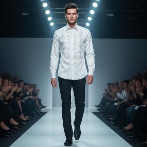 Men's Formal Shirt Men Designer Great Quality Regular Fit Party Wedding Night Ceremony White