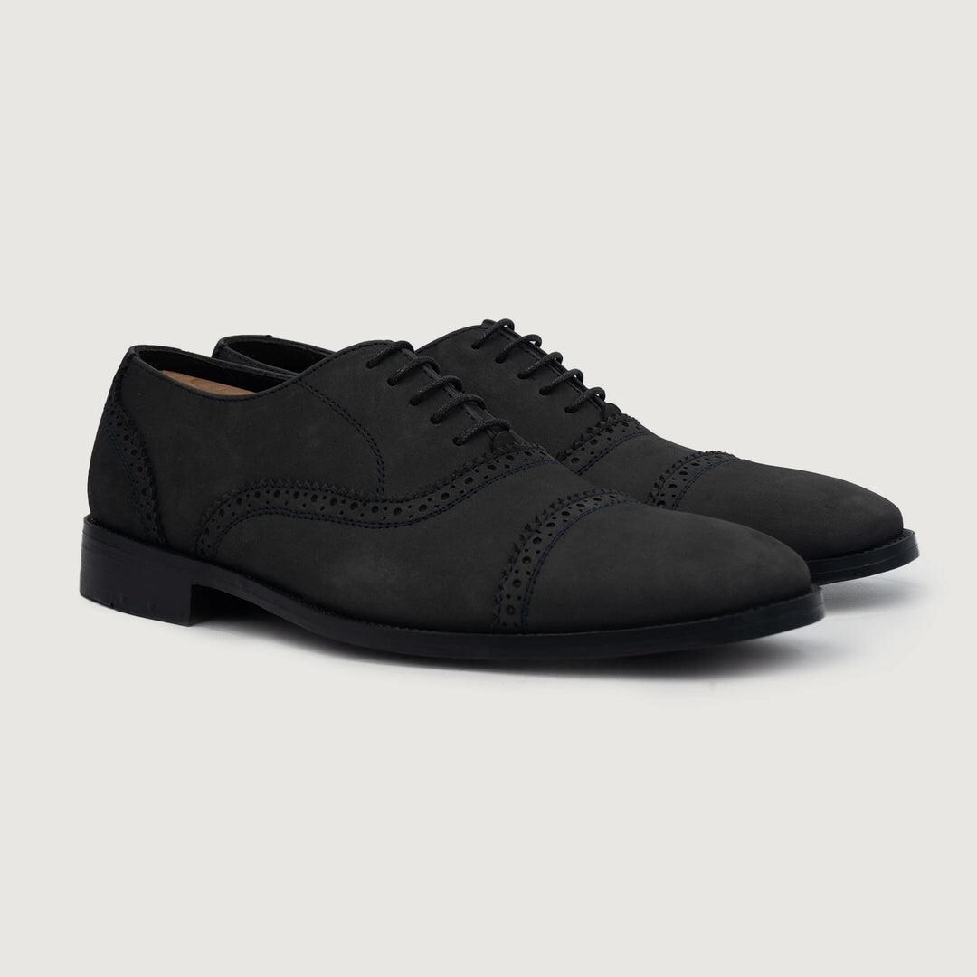 Men’s Black Oxford Shoes Genuine Leather Brogues Formal
